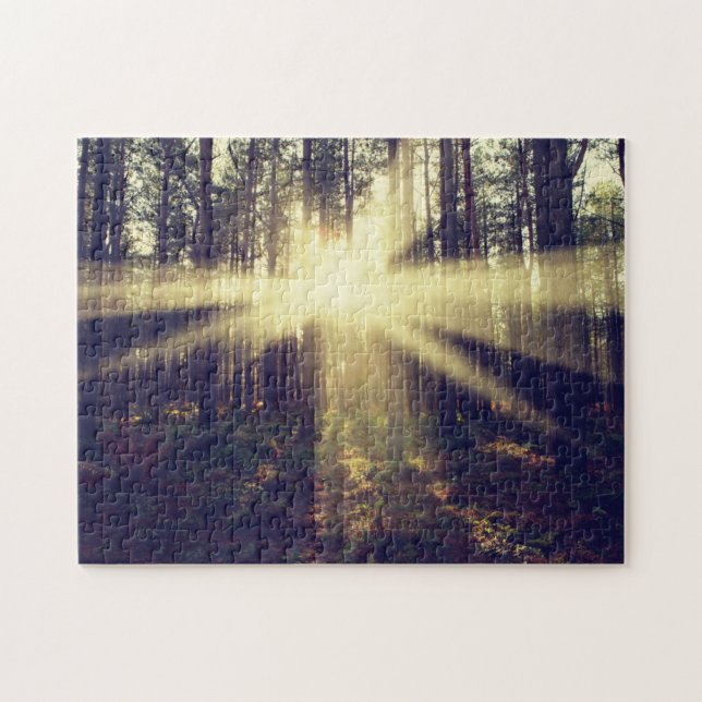Forest Sunbeams Jigsaw Puzzle (Horizontal)