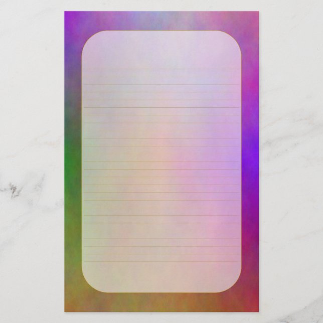 "Forest Sunlight" Fine Lined Stationery (Front)