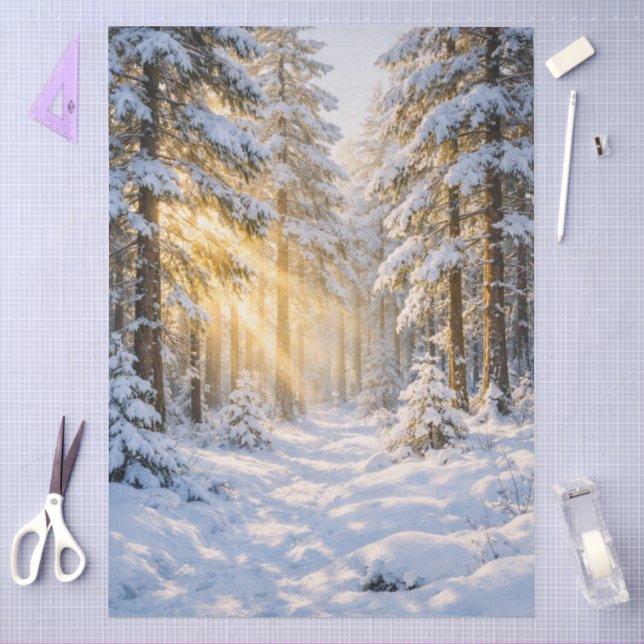Forest Sunlight • Premium Tissue Paper (21″ × 29″) (Craft)