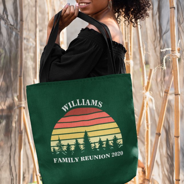 Forest Sunset Camping Trip Custom Family Reunion Tote Bag (Creator Uploaded)