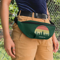 Forest Sunset Camping Trip Customisable Green