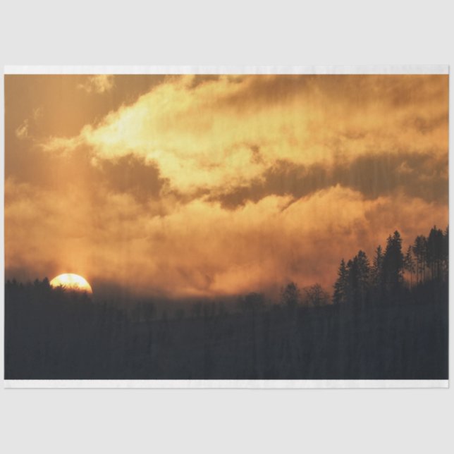 Forest Sunset Decoupage Tissue Paper (Front)