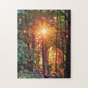Forest Sunset Jigsaw Puzzle