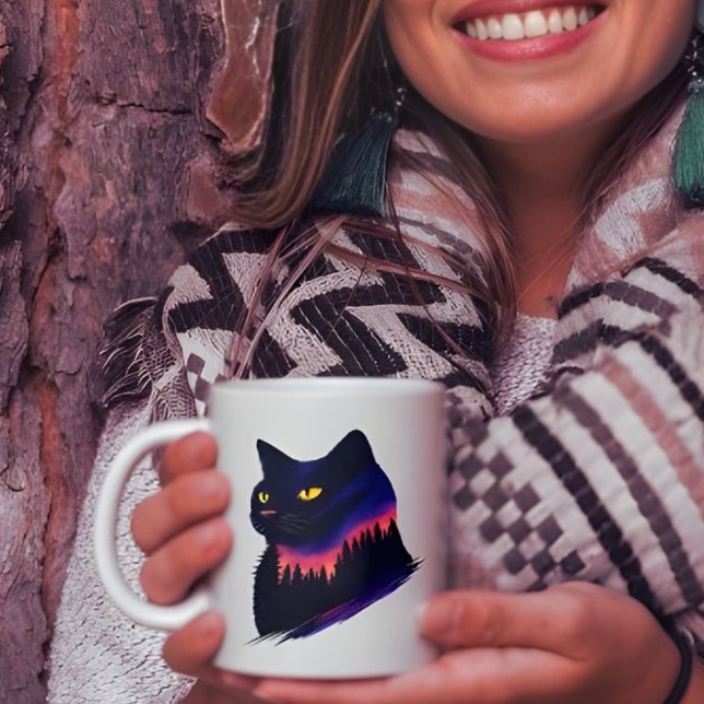 Forest Sunset Silhouette Mug,Nature Inspired Coffe Mug (Creator Uploaded)