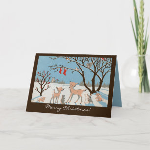Forest Surprise Blue/Brown Christmas Cards