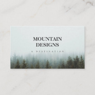 Forest Theme Mountain Designs Business Cards