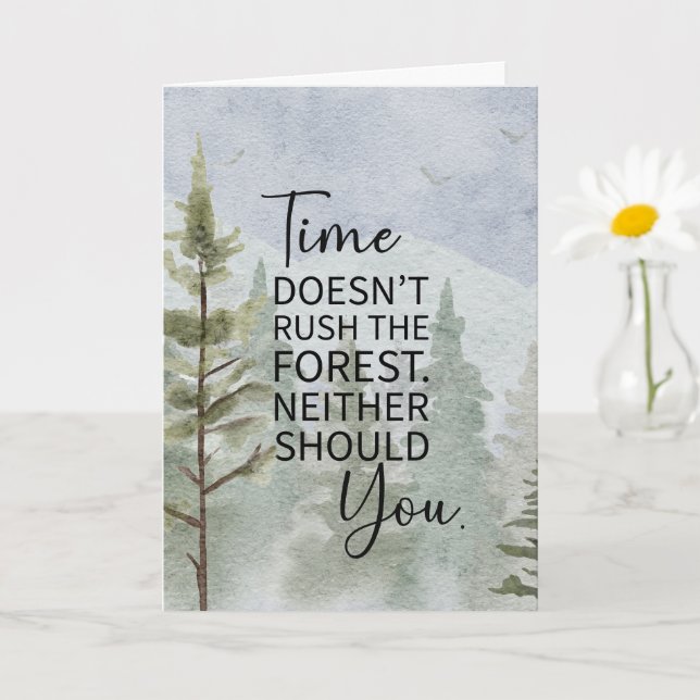 Forest-Themed Card – Inspirational Nature (Small Plant)