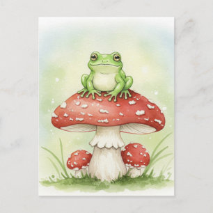 Forest Throne Frog Mushroom Postcard Postcrossing