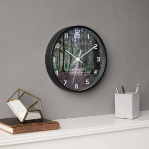 Forest Trail John Muir Quote Clock