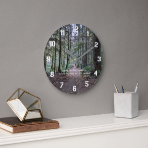 Forest Trail John Muir Quote Large Clock