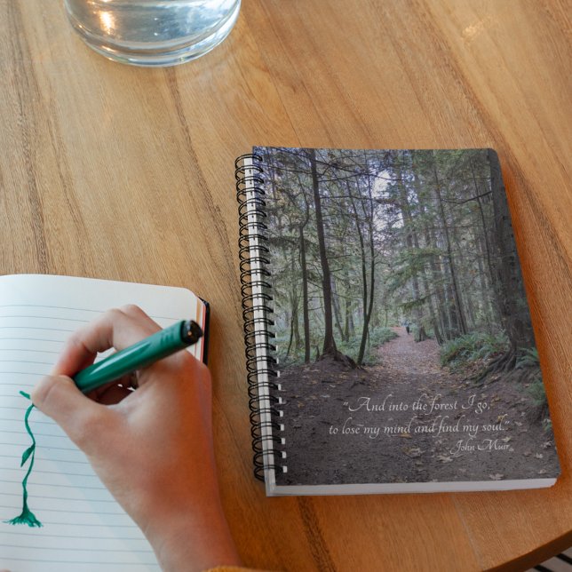 Forest Trail John Muir Quote Notebook (In Situ)