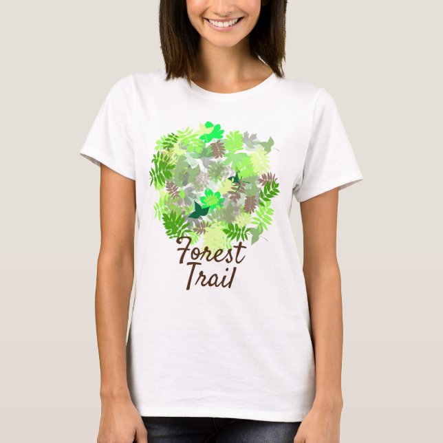 Forest Trail Leaves T-Shirt (Front)