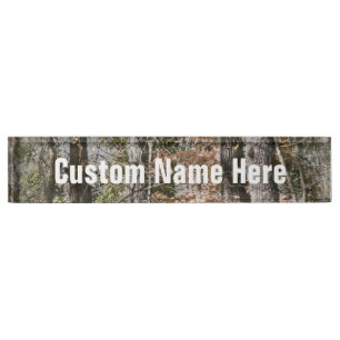 Forest Tree Camo Camouflage Nature Hunting/Fishing Nameplate