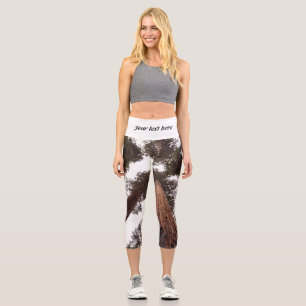forest, tree capri leggings