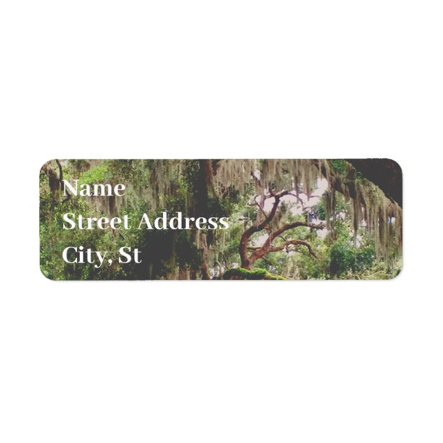 Forest Tree Return Address Labels – Nature Theme (Front)