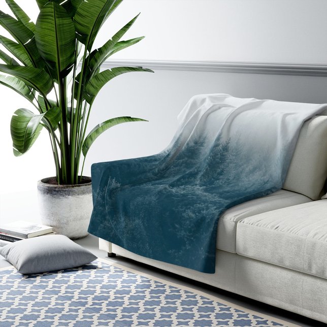 Forest Tree Tops Nature Print Fleece Blanket (Creator Uploaded)