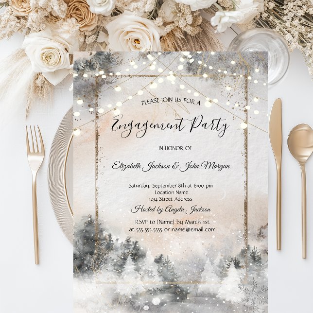 Forest Tree Woodland Engagement  Invitation (Creator Uploaded)