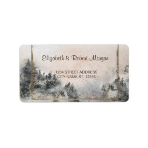 Forest Tree Woodland Wedding Label