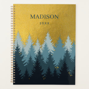 Forest Trees Golden Landscape Appointment Book Planner