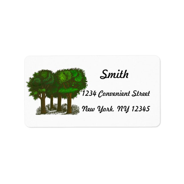 Forest Trees Return Address Label (Front)
