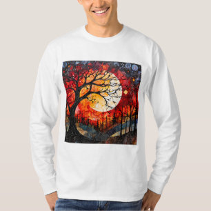 Forest trees under Full Moon T-Shirt