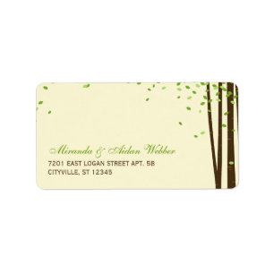 Forest Trees Wedding Address Labels