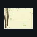Forest Trees Wedding Flat Place Cards<br><div class="desc">This unique and whimsical Forest Trees wedding collection by berryberrysweet.com is the perfect choice for celebrating your magical day. More colours and matching collection available at berryberrysweet.com.

View the complete Forest Trees Collection (available in green and orange)</div>