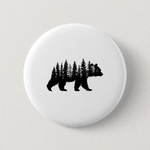 Forest Trees Wildlife Animal Retro Outdoor Nature 6 Cm Round Badge
