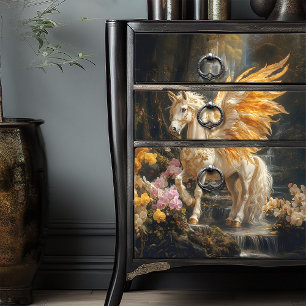 Forest Unicorn Golden Wings Woodland Upcycling Tissue Paper