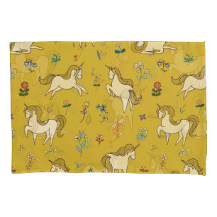 Forest Unicorn: Vintage Floral Pattern Pillowcase