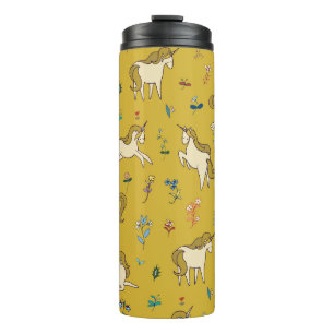 Forest Unicorn: Vintage Floral Pattern Thermal Tumbler