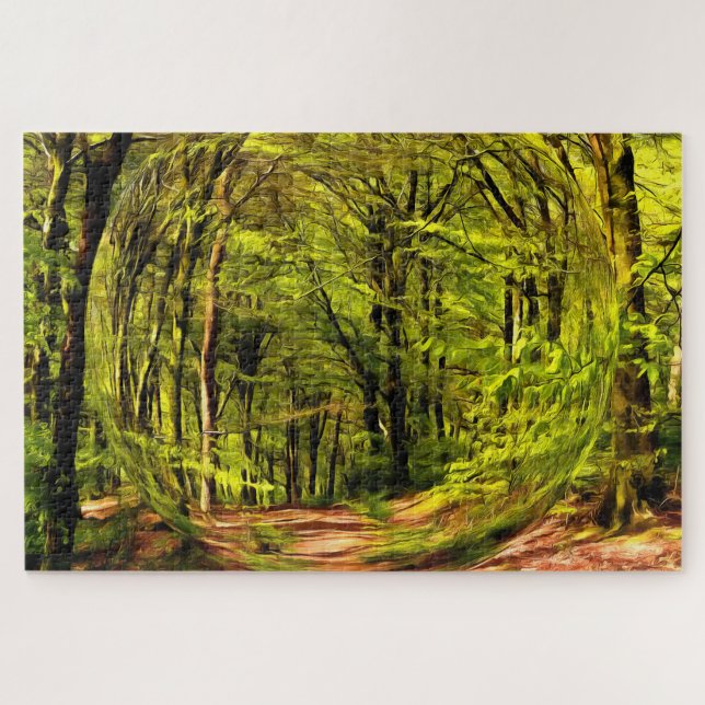 Forest Walk in Spring. Jigsaw Puzzle (Horizontal)