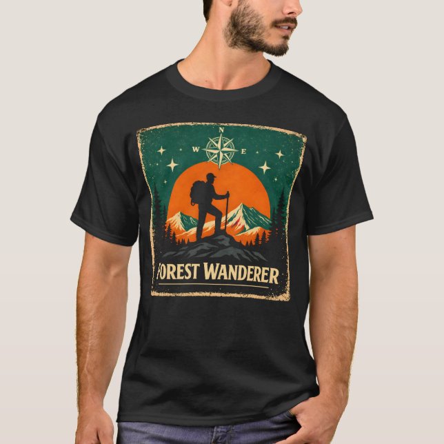 Forest Wanderer – Ancient Woods Nature Explorer T-Shirt (Front)