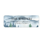 Forest Watercolor Mountain Return Address