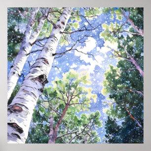 Forest Watercolor Painting Art Print