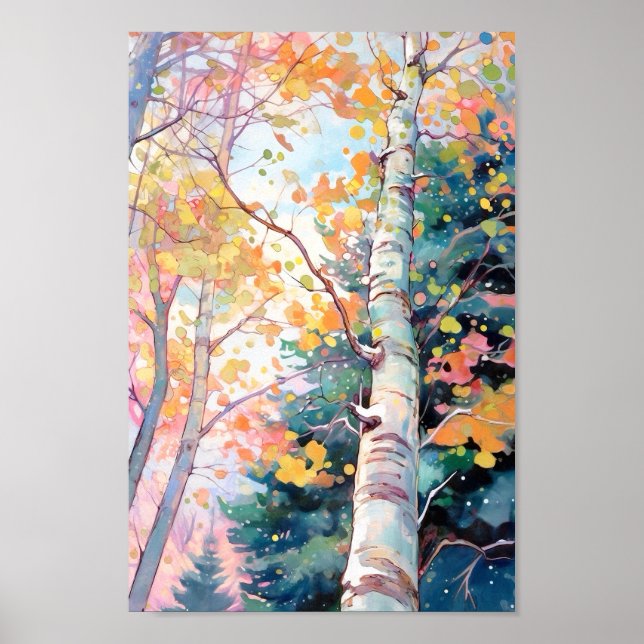 Forest Watercolor Painting Art Print  (Front)