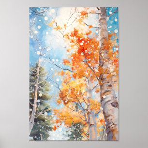 Forest Watercolor Painting Art Print