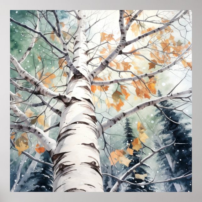 Forest Watercolor Painting Art Print  (Front)