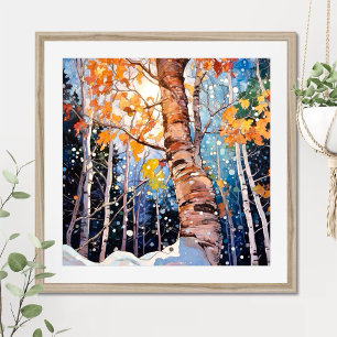 Forest Watercolor Painting Poster