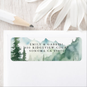 Forest Watercolor Return Address Label