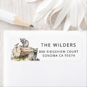 Forest Watercolor Woodland Animals Return Address Label