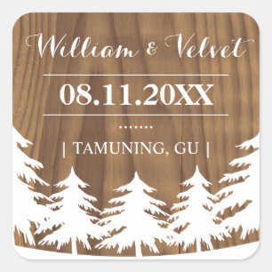 Forest Wedding Favour Stickers