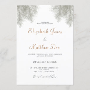 Forest Wedding Mountain Wedding Invitation