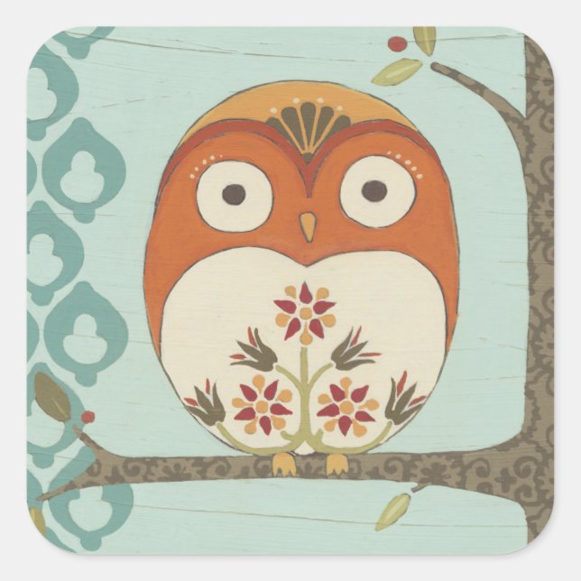 Forest Whimsy I Square Sticker (Front)
