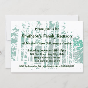 Forest Wilderness Outdoor Park Reunion Invitation