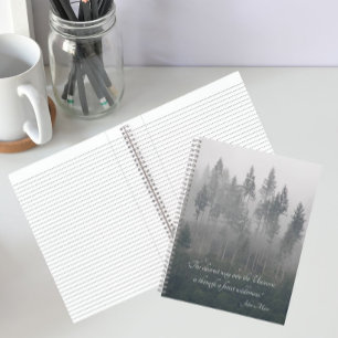 Forest Wilderness Photo with John Muir Quote Notebook