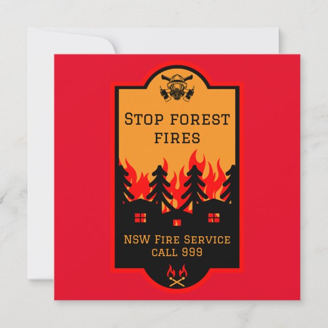 Forest Wildfire Prevention Card (Front)