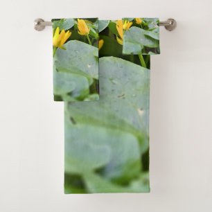 Forest Wildflowers – Botanical Nature Photography Bath Towel Set
