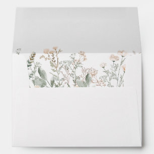 Forest Wildflowers Invitation Envelope