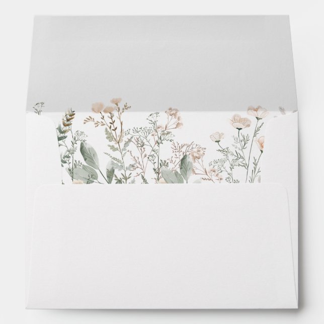 Forest Wildflowers Invitation Envelope (Back (Bottom))